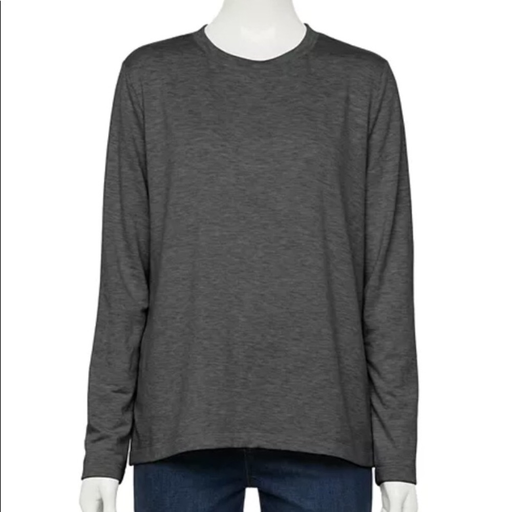 Women’s Apt. 9 Drop-Shoulder Sweatshirt Grey Stall